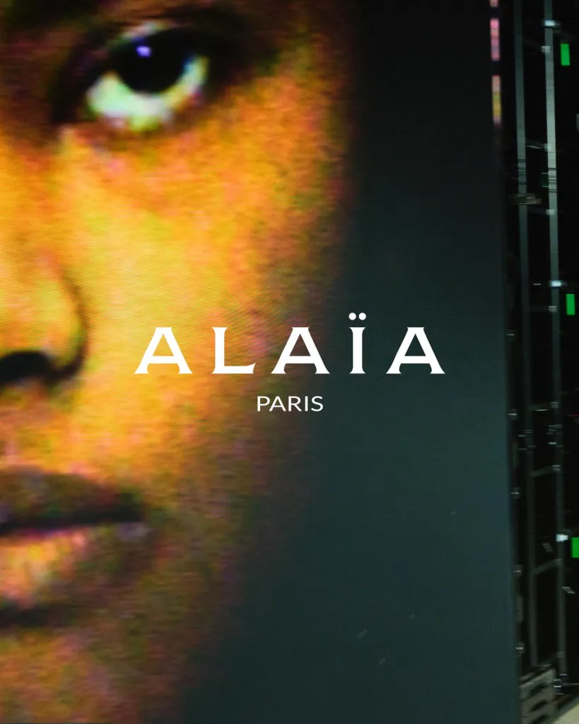 Elegant draped piece from Alaïa's forthcoming seasonal offering displaying architectural precision