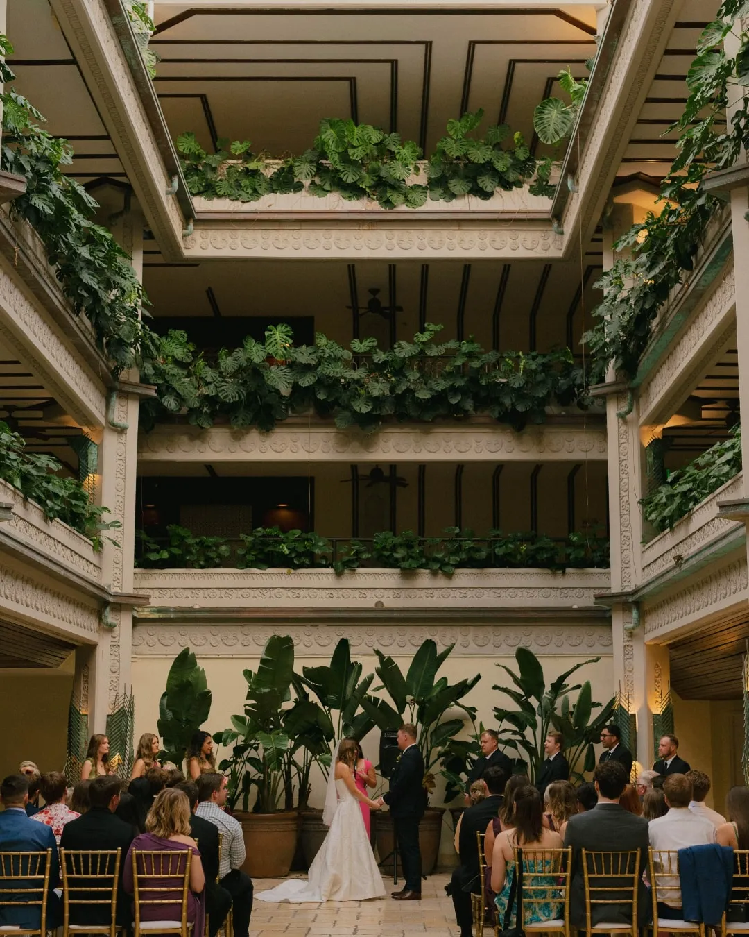 Mayfair House Hotel & Garden's lush botanical gardens creating an enchanting wedding ceremony backdrop in Coconut Grove, Miami