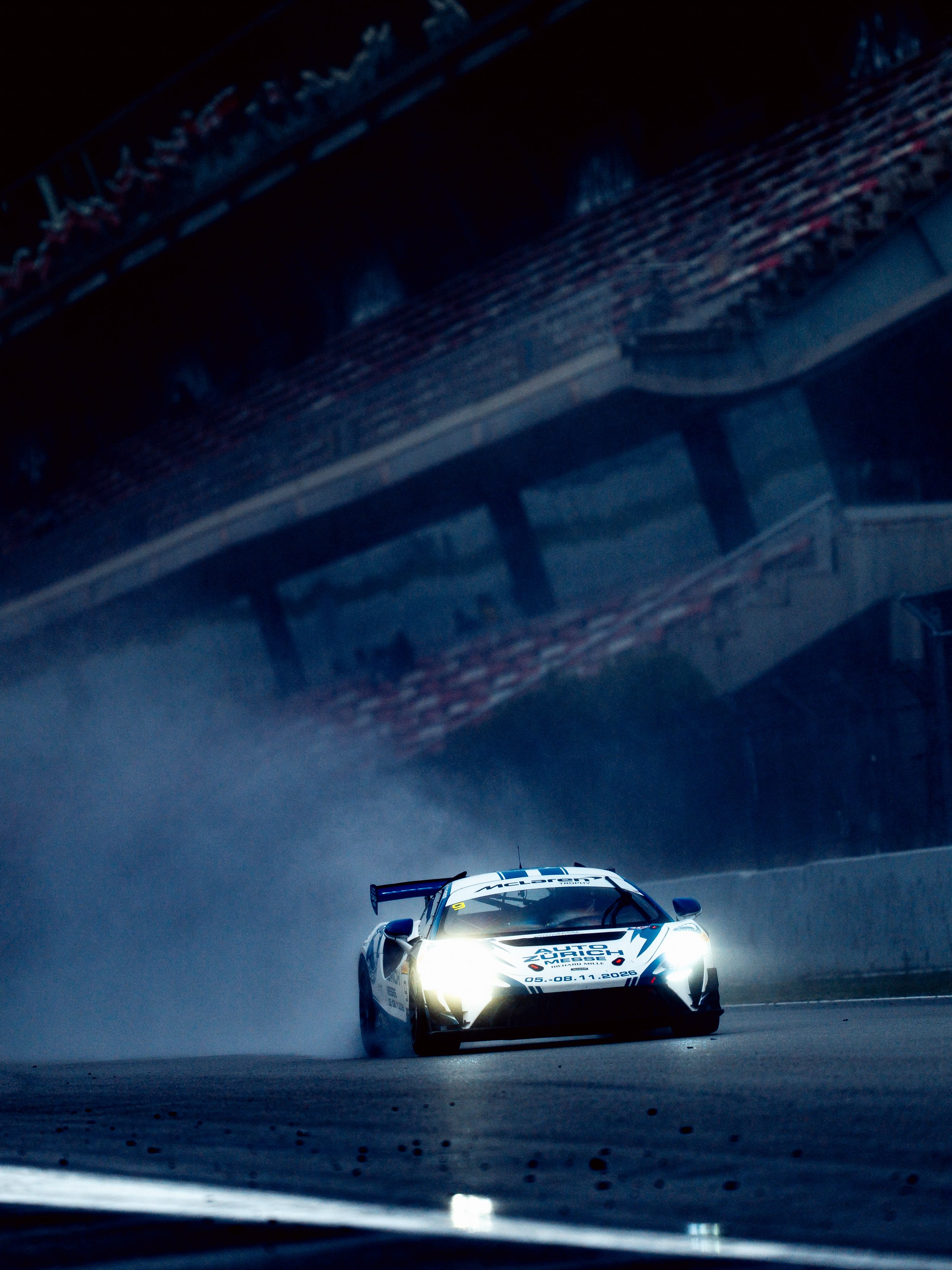 McLaren GT3 EVO racing action during Barcelona customer racing event