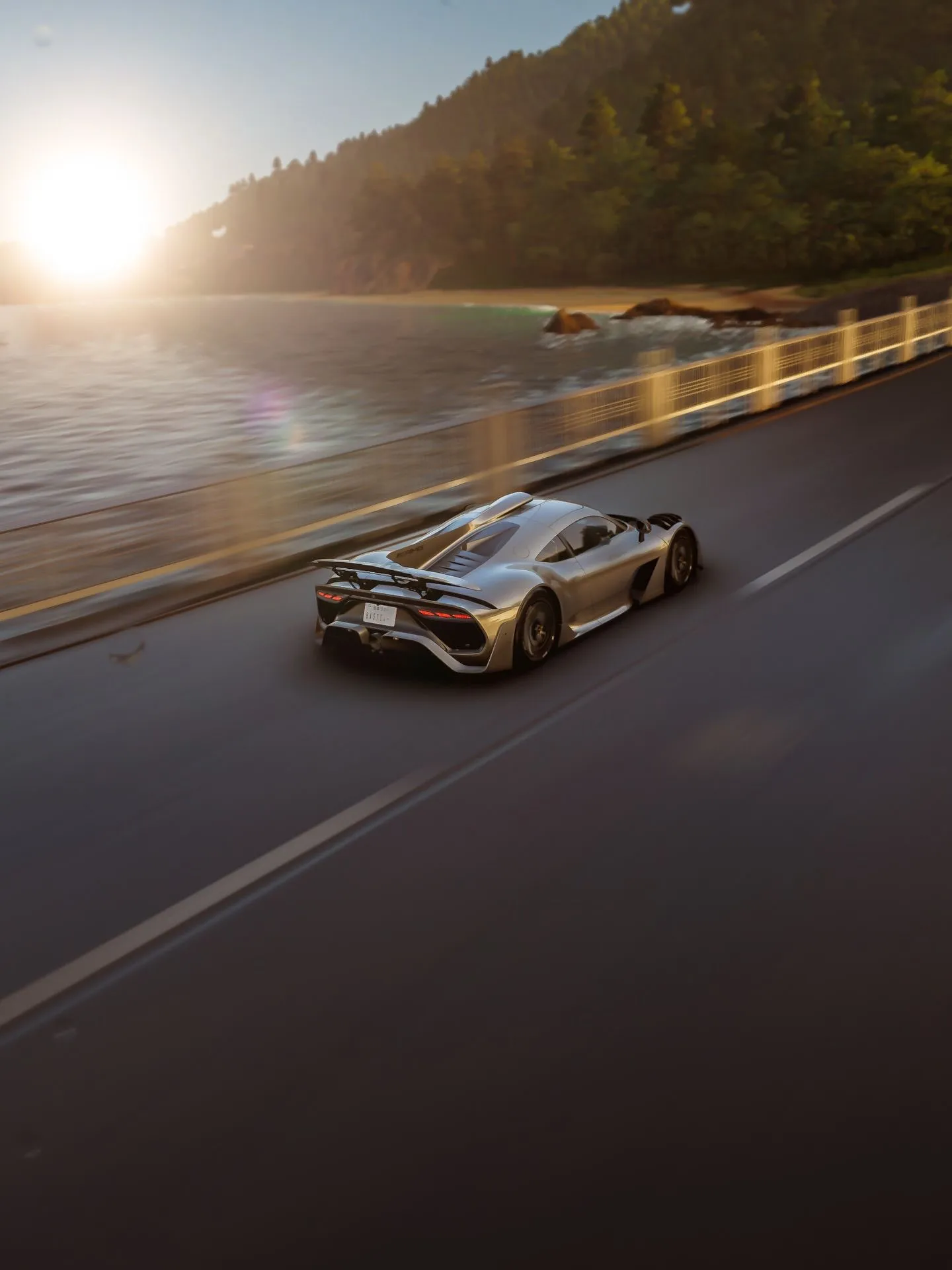 Front quarter view of the Mercedes-AMG ONE emphasizing its cutting-edge styling and performance-driven engineering