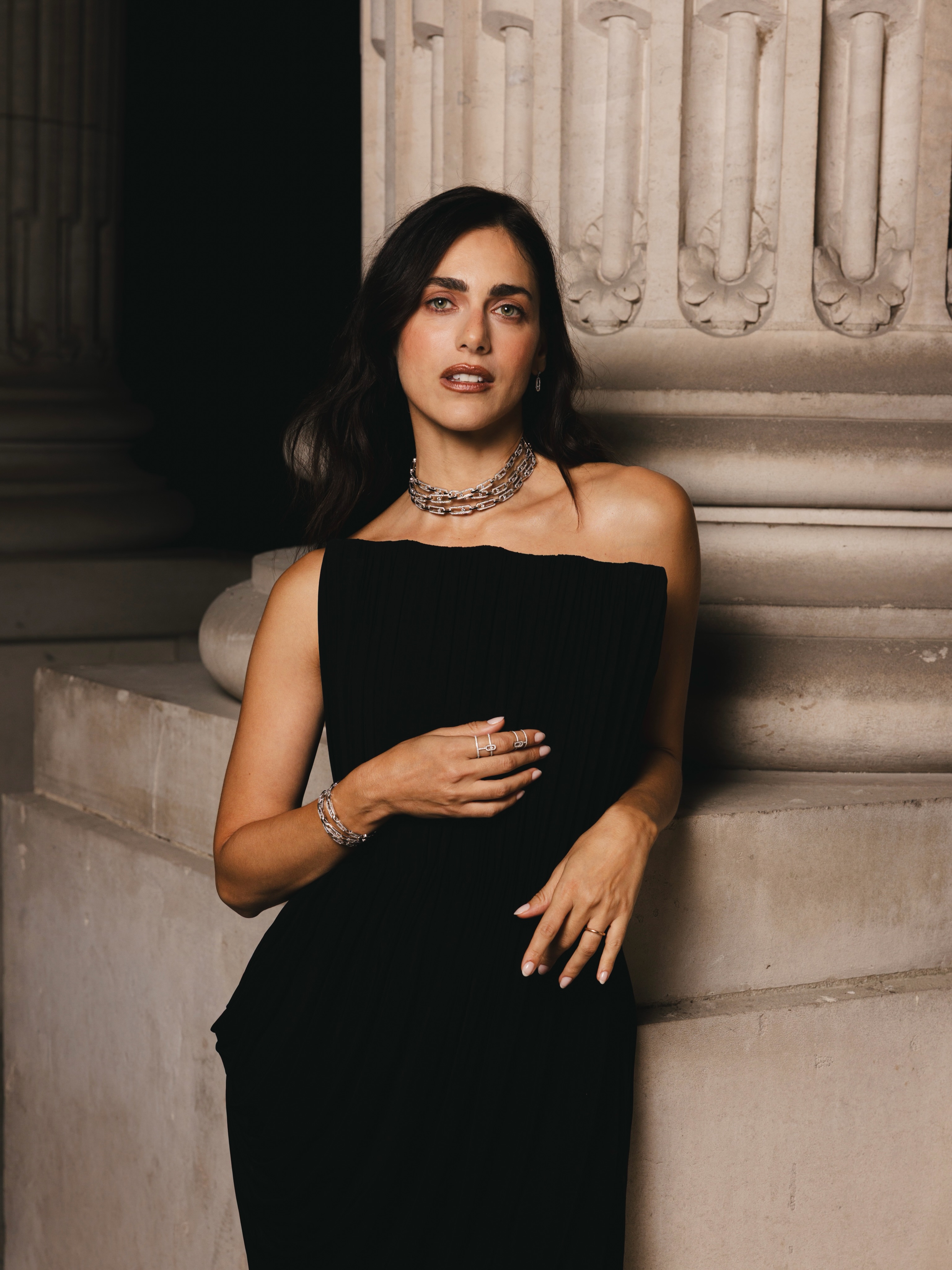 Artistic composition of Terres de Contrastes jewels displaying contrasting elements
