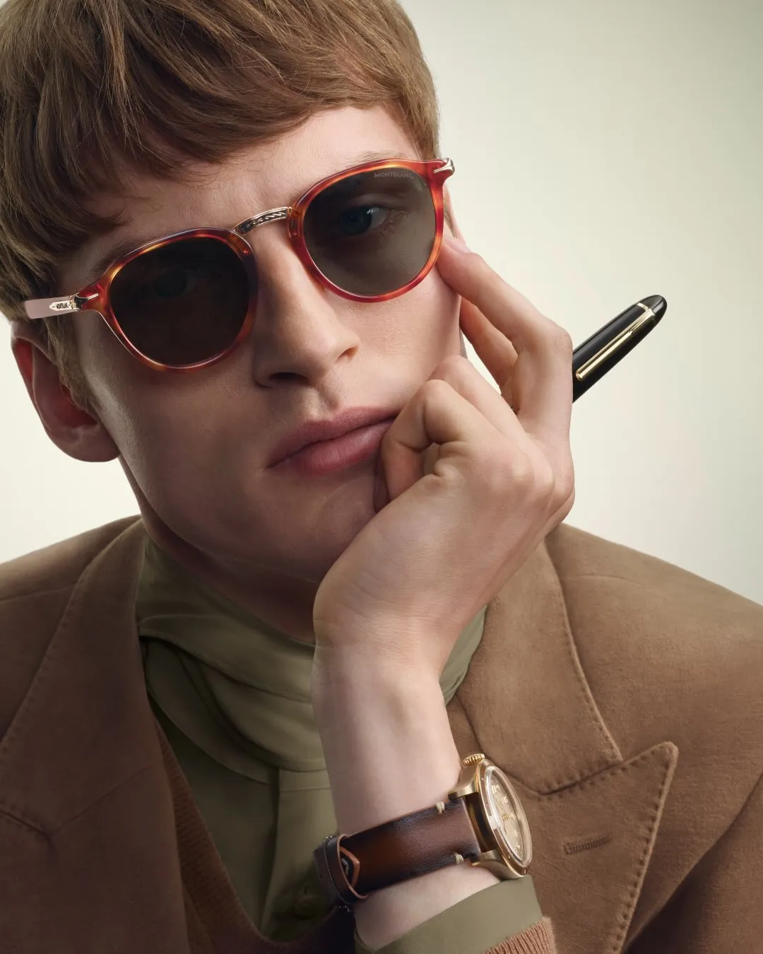 Montblanc Fall/Winter 2026 eyewear collection featuring slim profile frames with refined construction