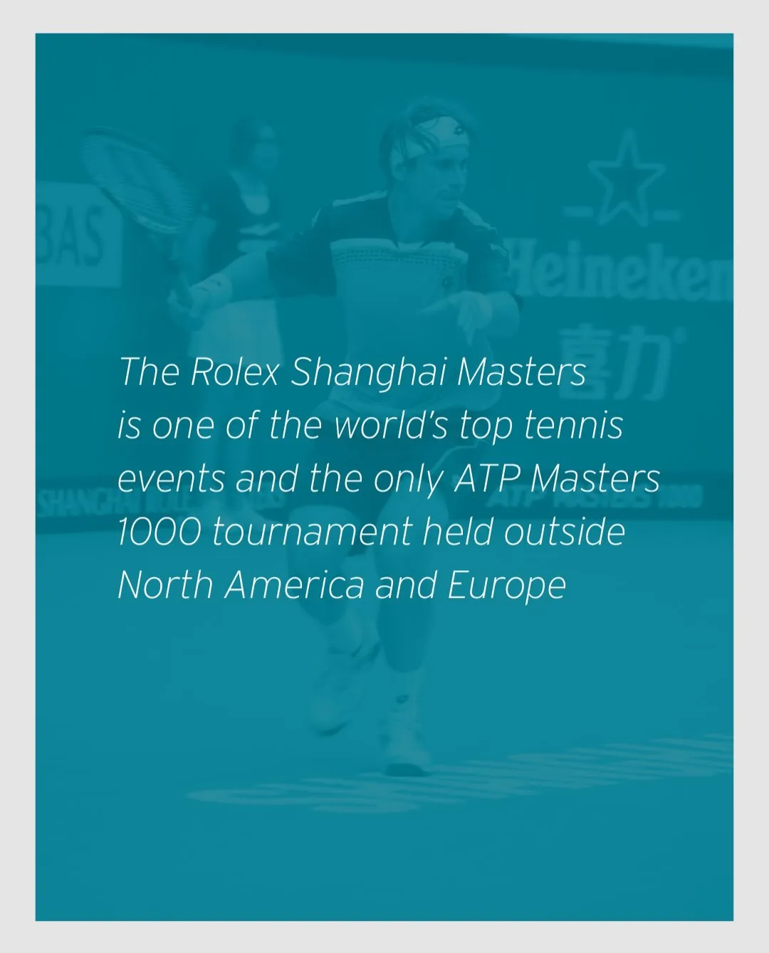 World-class tennis competition at the Rolex Shanghai Masters ATP 1000 event