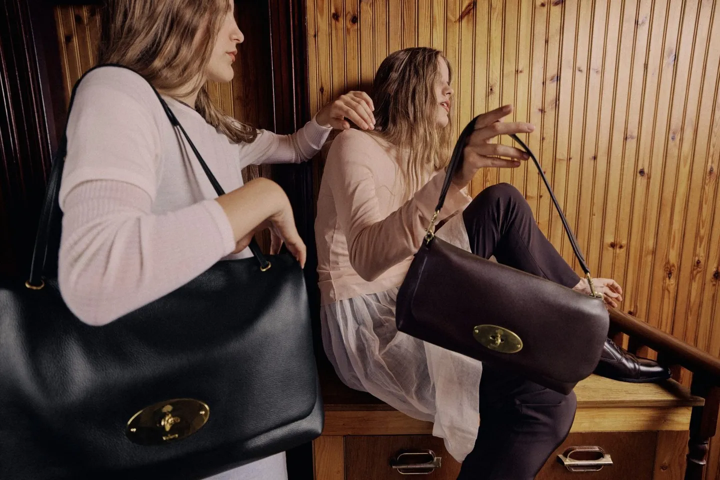Mulberry flap bag collection displaying multiple styles designed for year-round versatility