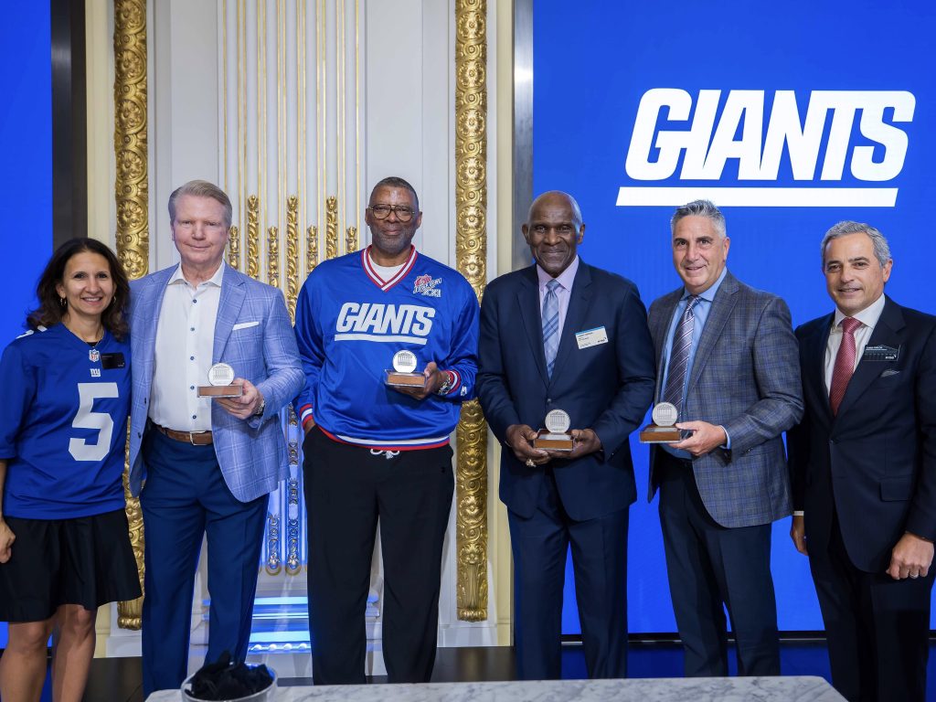 Archive photograph capturing the Giants' triumphant Super Bowl moments