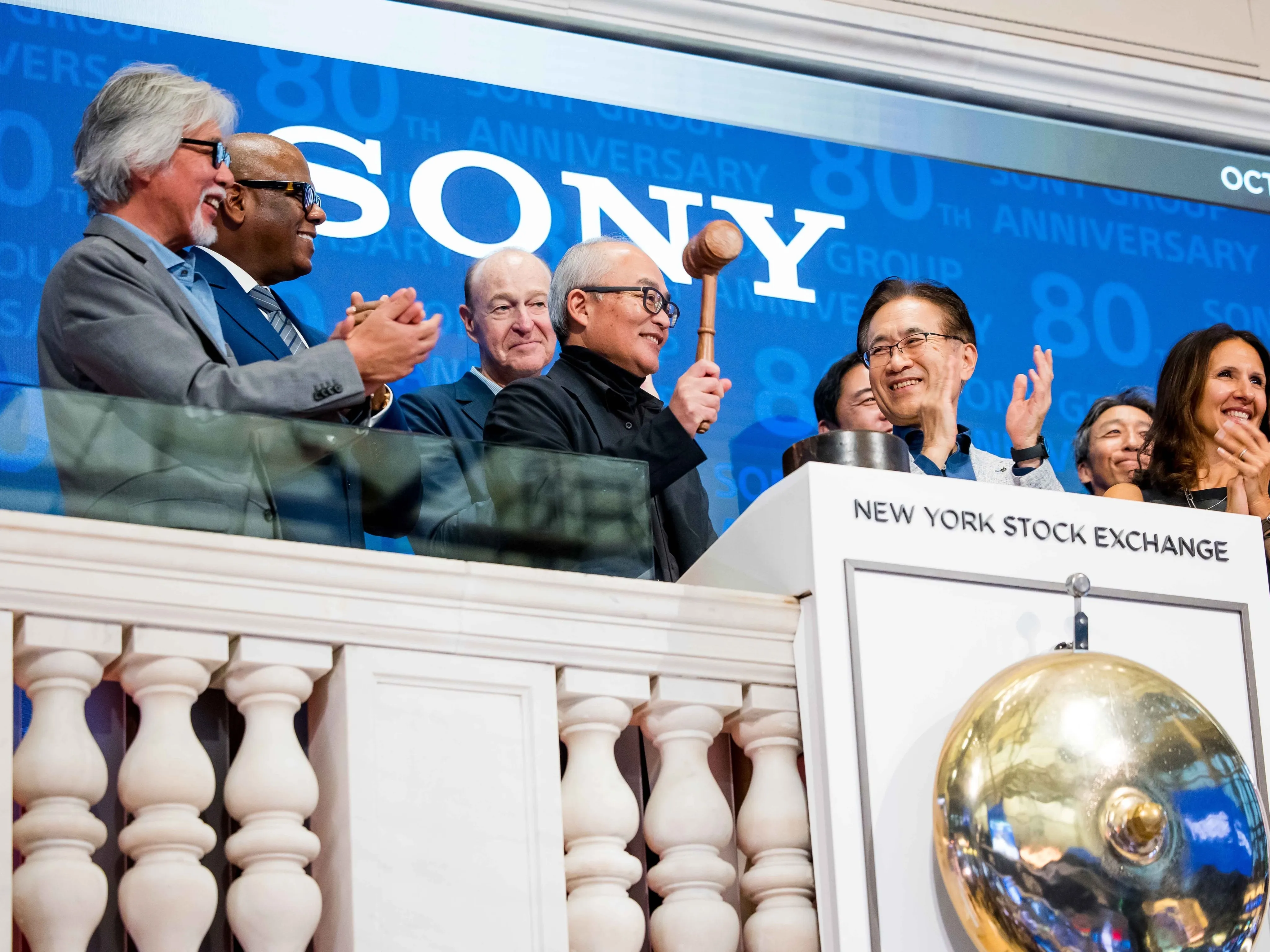 Display of Sony's landmark products spanning multiple generations of consumer electronics and entertainment technology