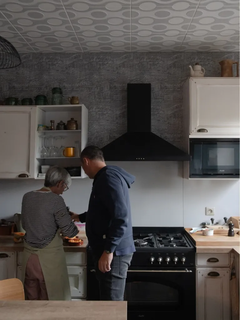Interior pages of Odette French cookbook showcasing culinary narratives and photography