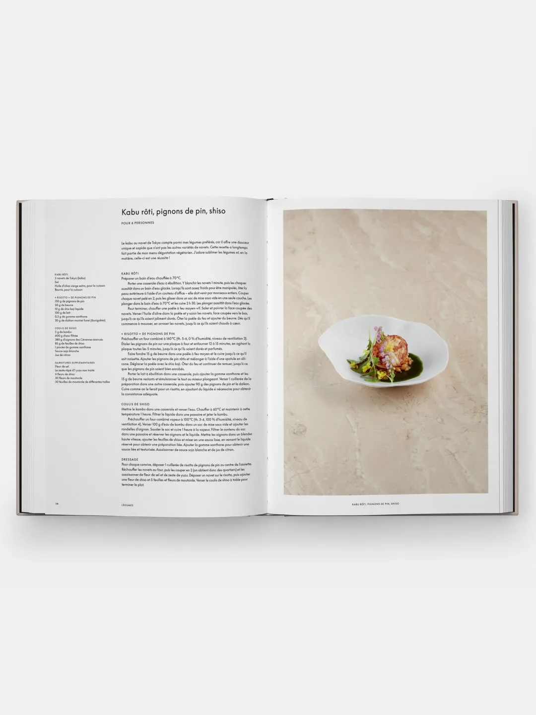 Odette cookbook French edition displayed with refined table setting