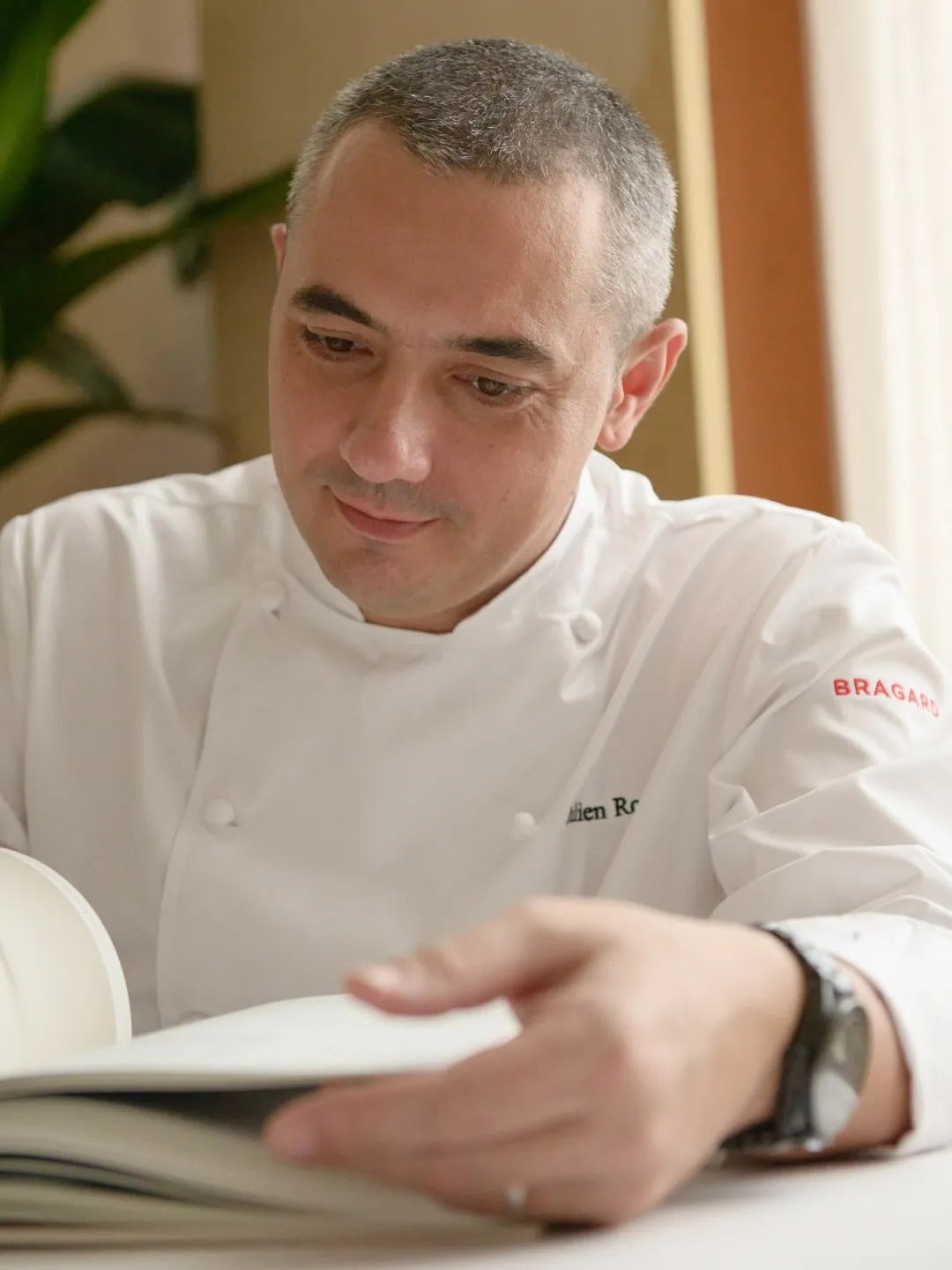 Open spread from Odette French edition illustrating gastronomic philosophy and family connections