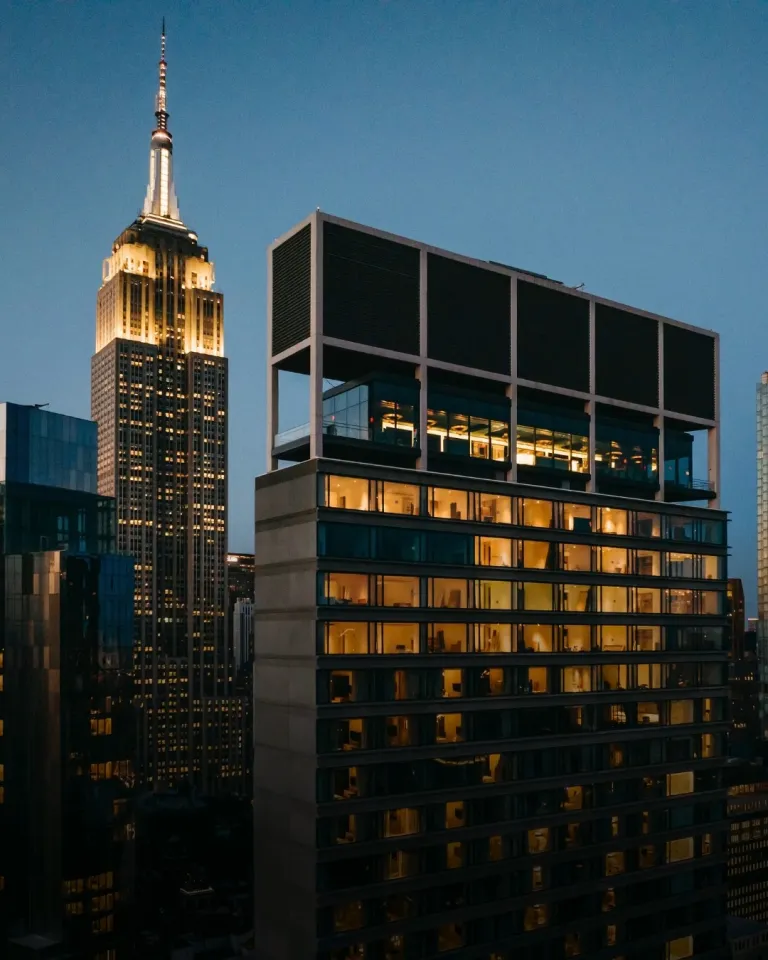 The elegant façade of The Ritz-Carlton New York NoMad, featuring sophisticated architectural details and refined street presence