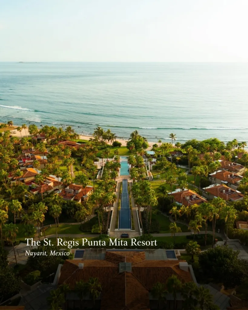 St. Regis beachfront property with manicured gardens and private beach access