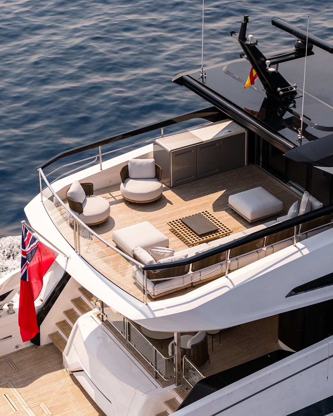 Sunseeker Manhattan 56 yacht on display at Fort Lauderdale International Boat Show 2026
