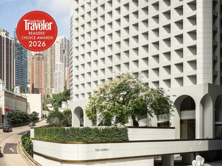 The Murray Hong Kong hotel exterior showcasing its distinctive architectural design in the heart of Hong Kong's central business district