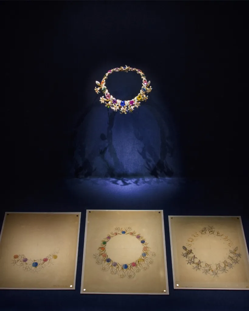 Jean Schlumberger's intricate jewellery design featuring organic forms and precious stones
