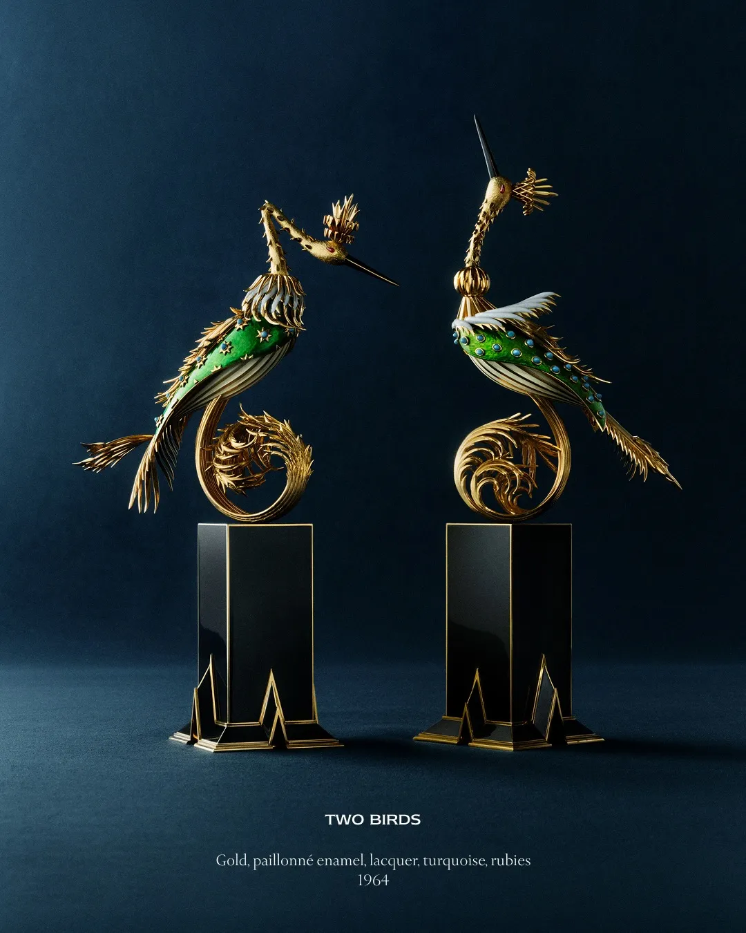Curated exhibition space at Musée des Arts Décoratifs presenting Schlumberger's creative legacy
