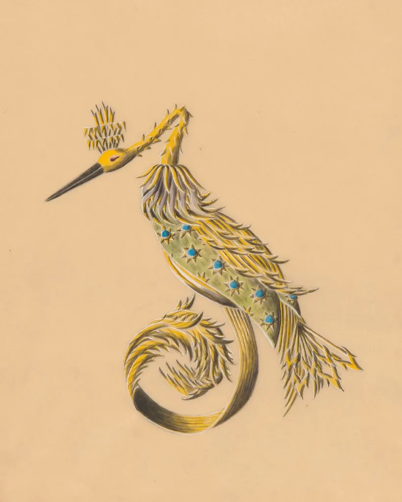 Schlumberger jewels arranged to trace the designer's artistic process and stylistic evolution