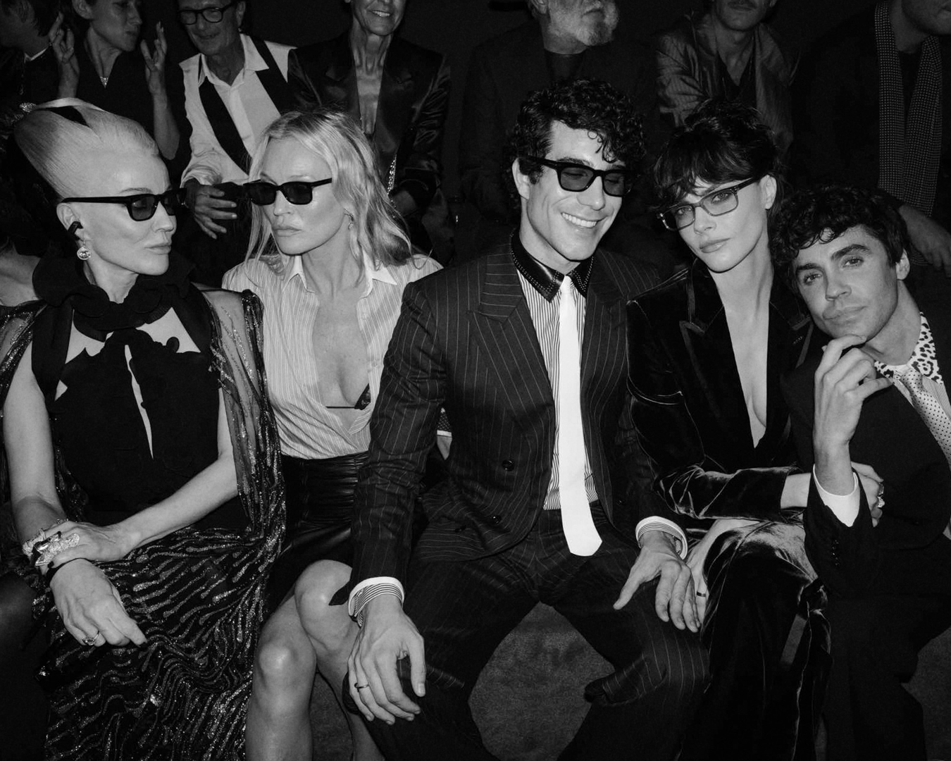 Guest at Tom Ford Spring Summer 2027 presentation in Paris wearing refined neutral tones