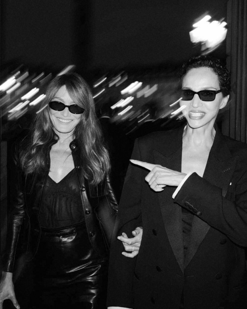 Attendees arriving at Tom Ford's Paris fashion presentation