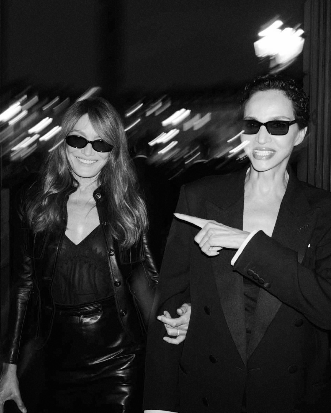 Attendees arriving at Tom Ford's Paris fashion presentation