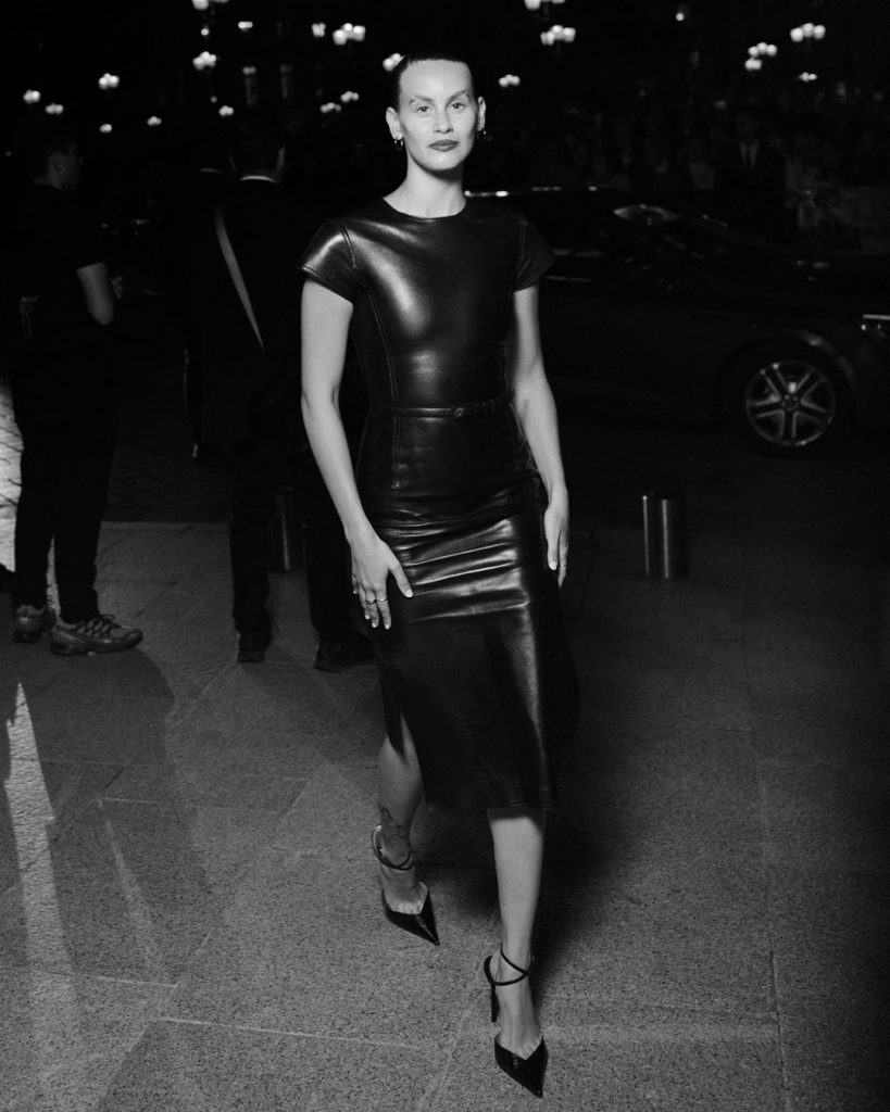 Elegantly attired attendees at Tom Ford Spring Summer 2027 presentation