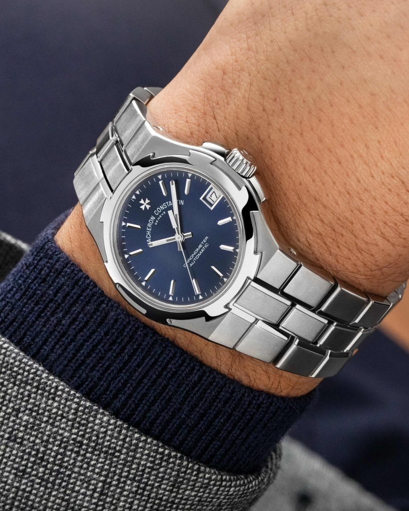 Vacheron Constantin Overseas second generation timepiece featuring Maltese cross bracelet links from 2004