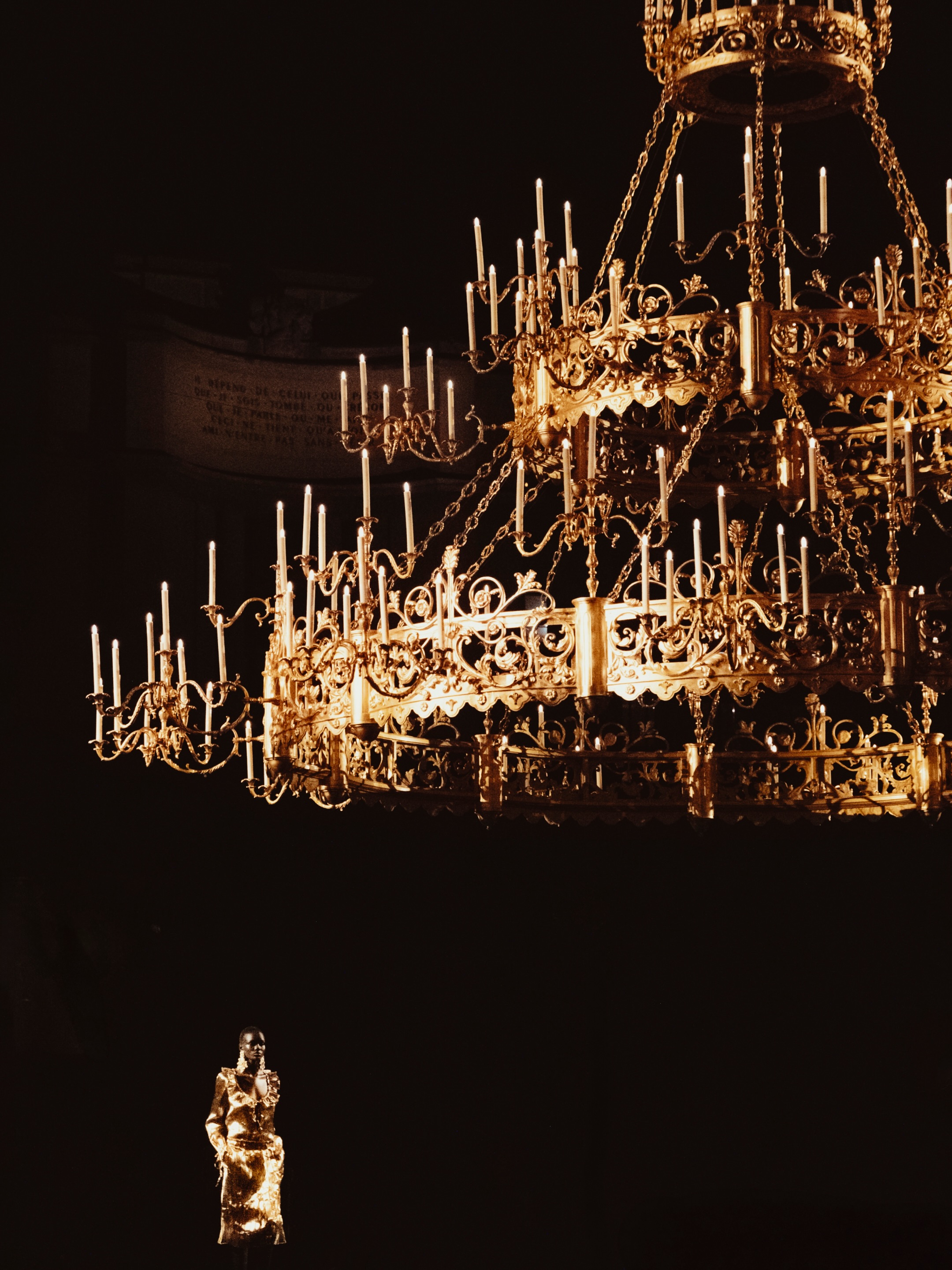 Detail view of layered Saint Laurent pieces demonstrating the collection's versatility and refined construction